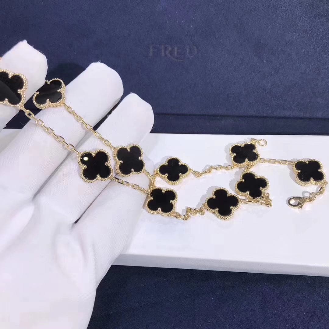 Колье Van Cleef 10 мотивов, оникс