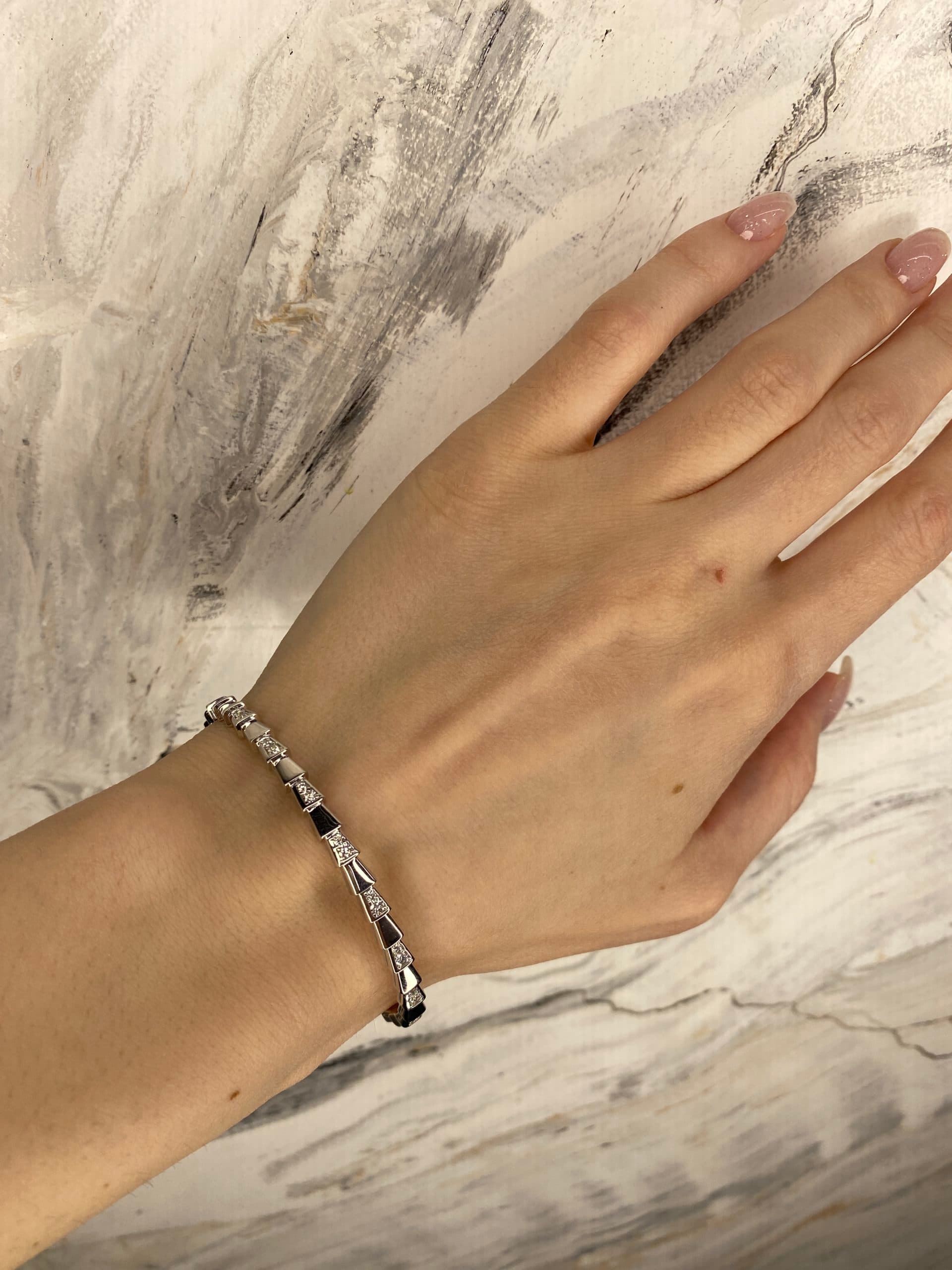 Браслет Bulgari Serpenti белое золото, бриллианты 3