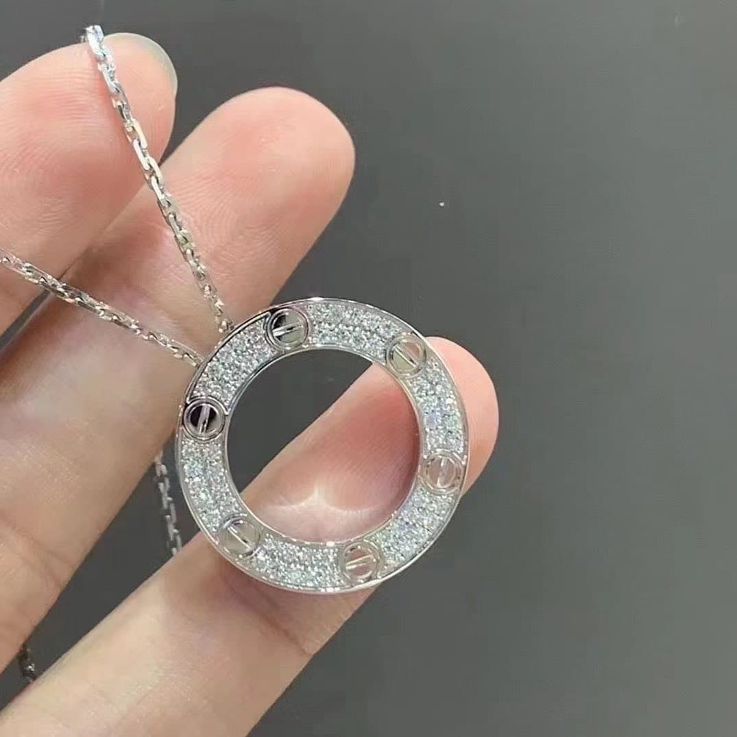 Колье Cartier Love, паве 0,34 ct