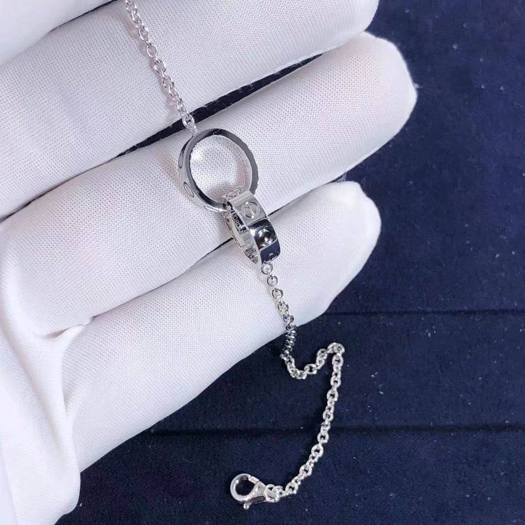 Браслет-цепочка Cartier Love белое золото 1