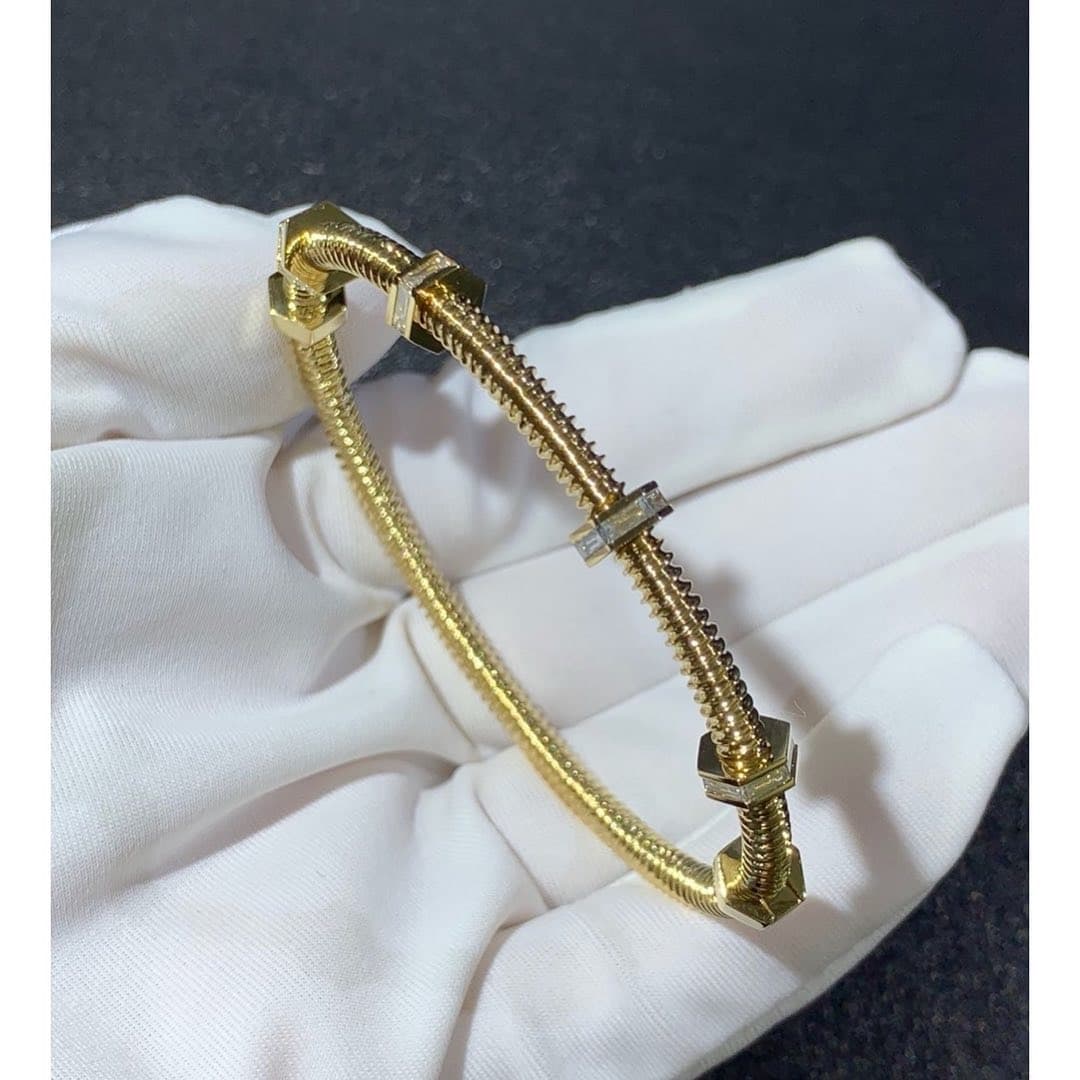 Браслет Cartier из натурального желтого золота 2