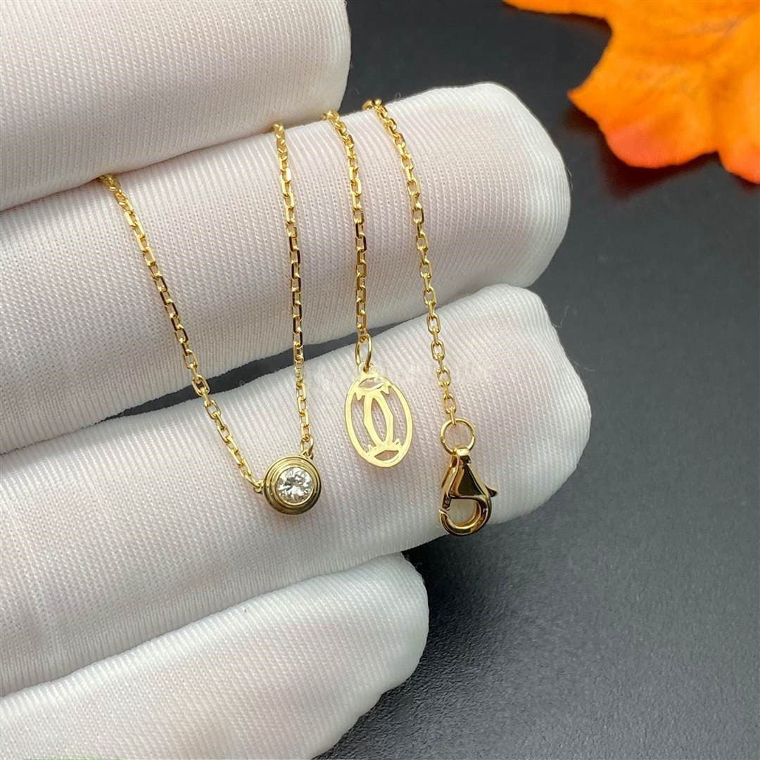 Колье Cartier Diamants, желтое золото 0,19ct 1