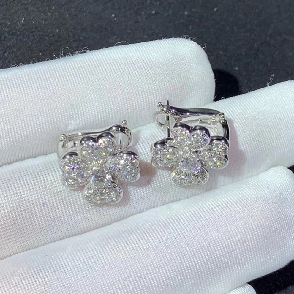 Серьги Van Cleef золото, бриллианты 2,21 ct