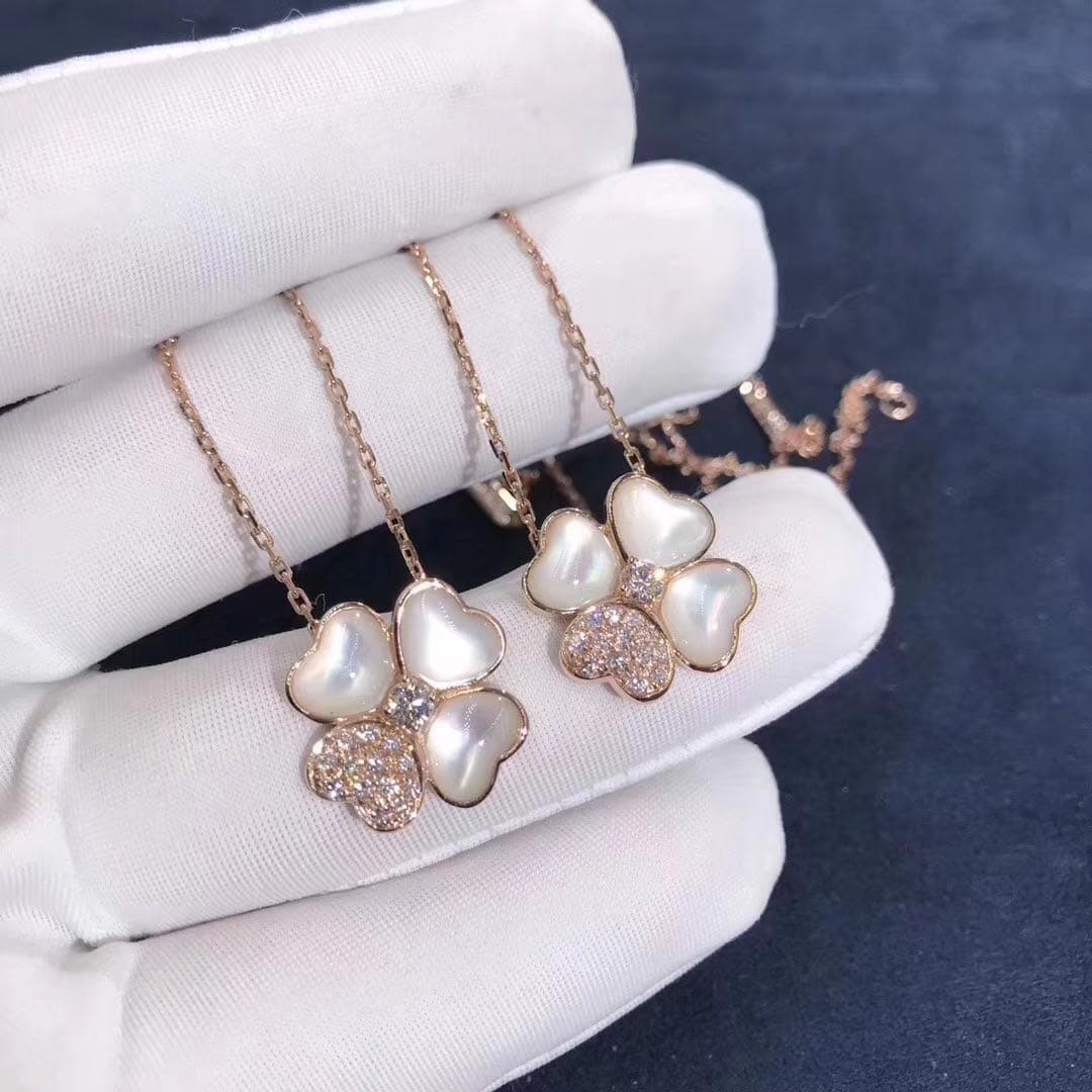 Подвеска Van Cleef & Arpels розовое золото, перламутр, бриллианты 4
