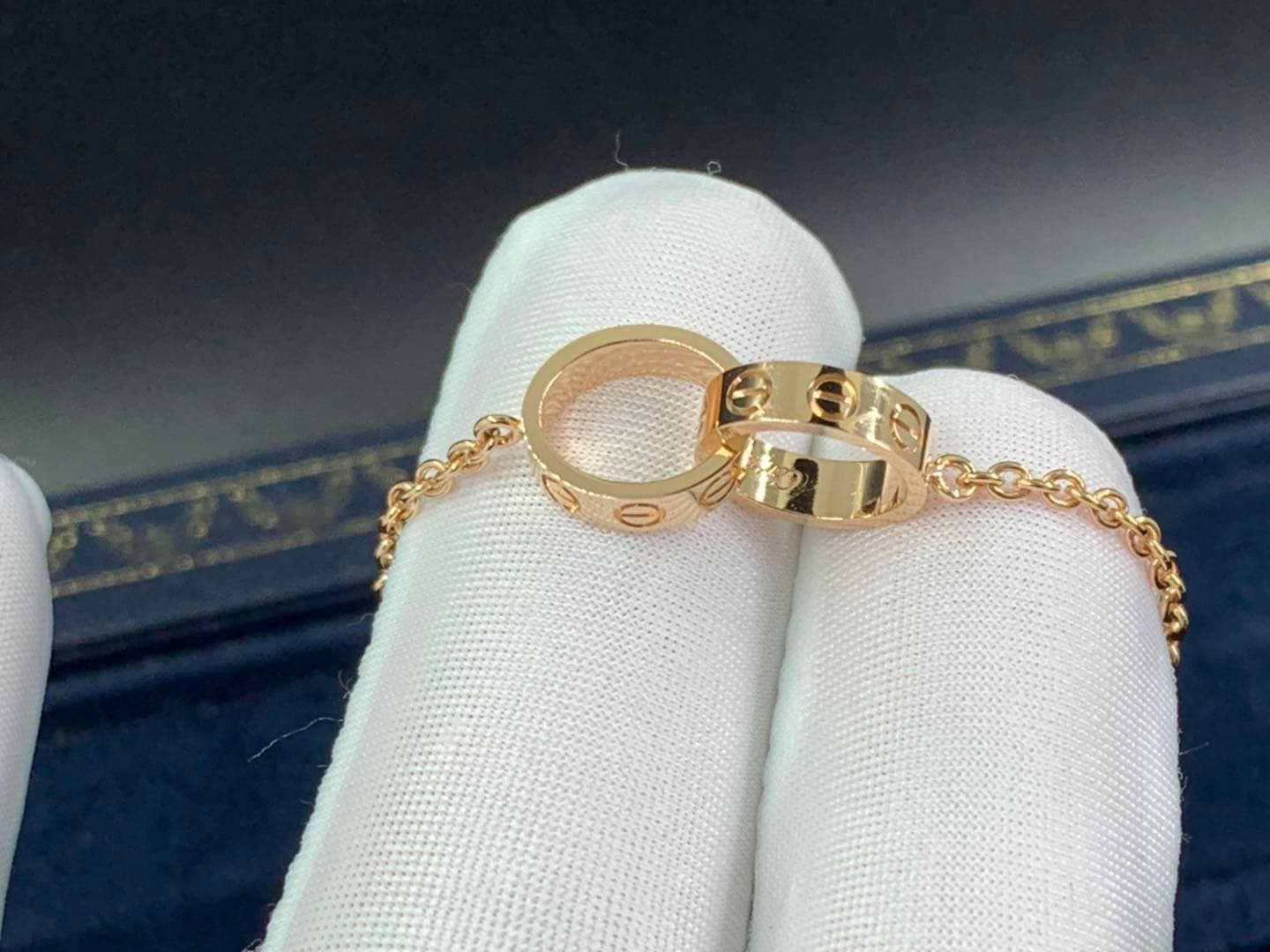 Браслет-цепочка Cartier Love розовое золото 6