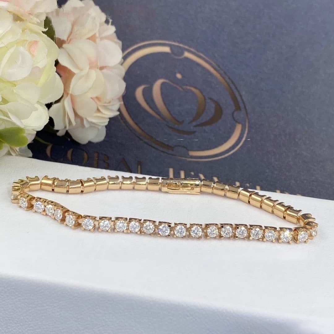 Браслет Cartier Essential Lines, розовое золото, 3,25ct 2