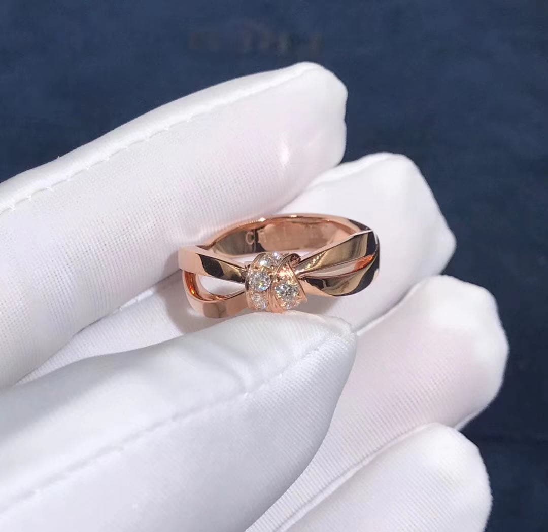 Кольцо Chaumet Liens розовое золото, бриллианты