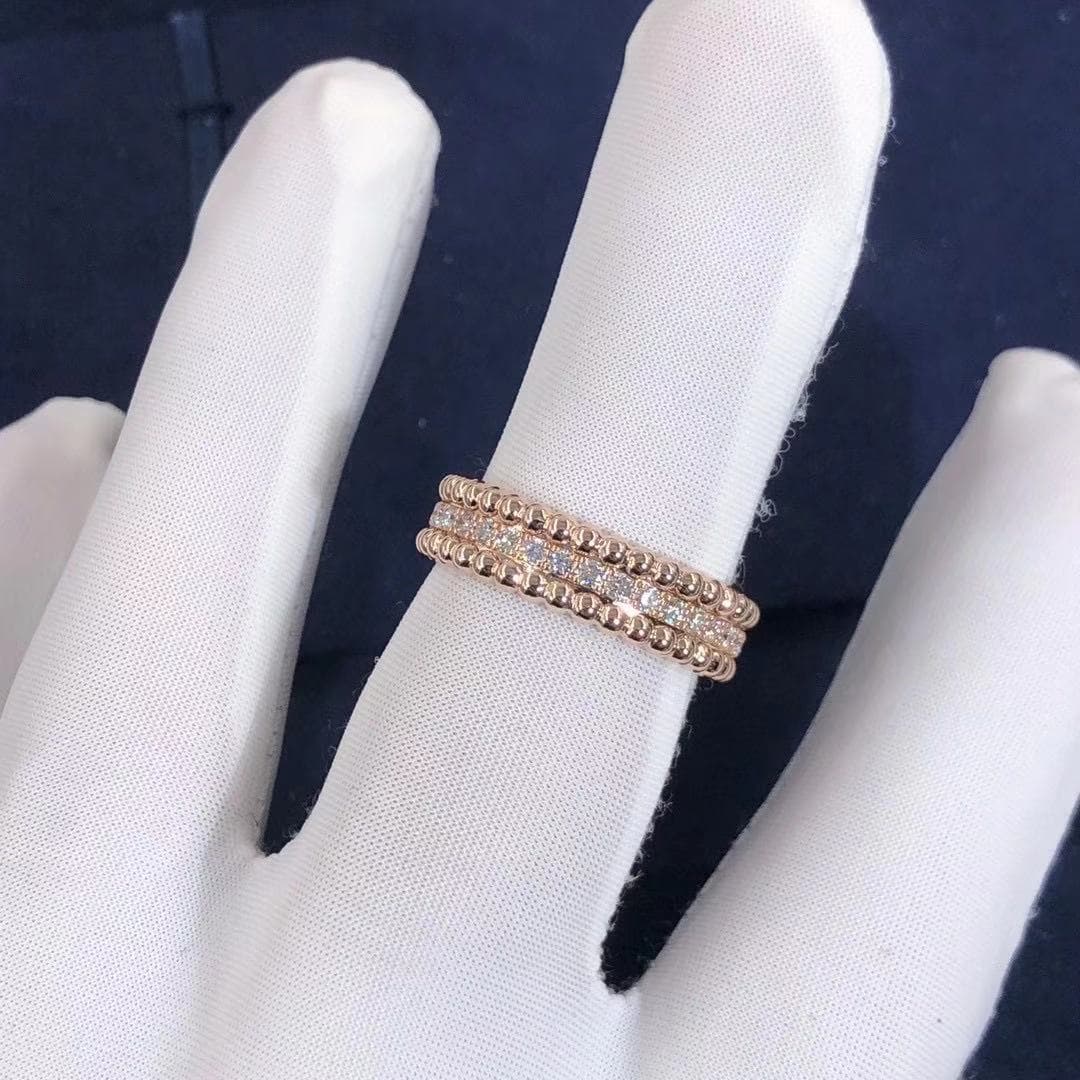Кольцо Van Cleef & Arpels Perlée розовое золото, бриллианты 4
