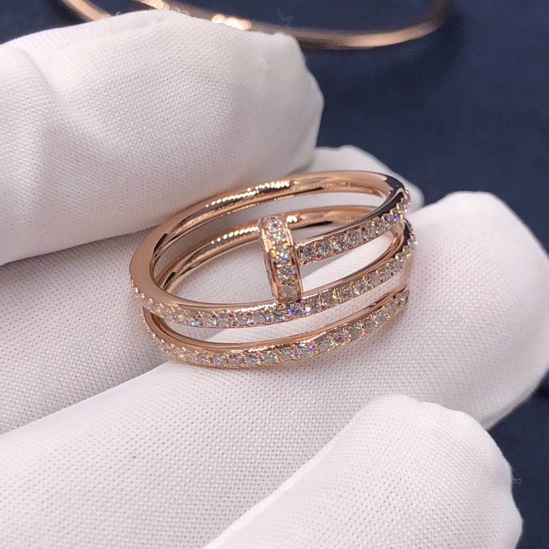 Кольцо Cartier Juste un Clou розовое золото, бриллианты 5