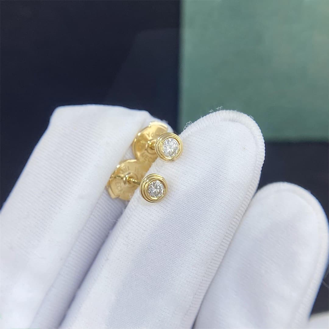 Серьги Cartier из желтого золота 0,08ct 3