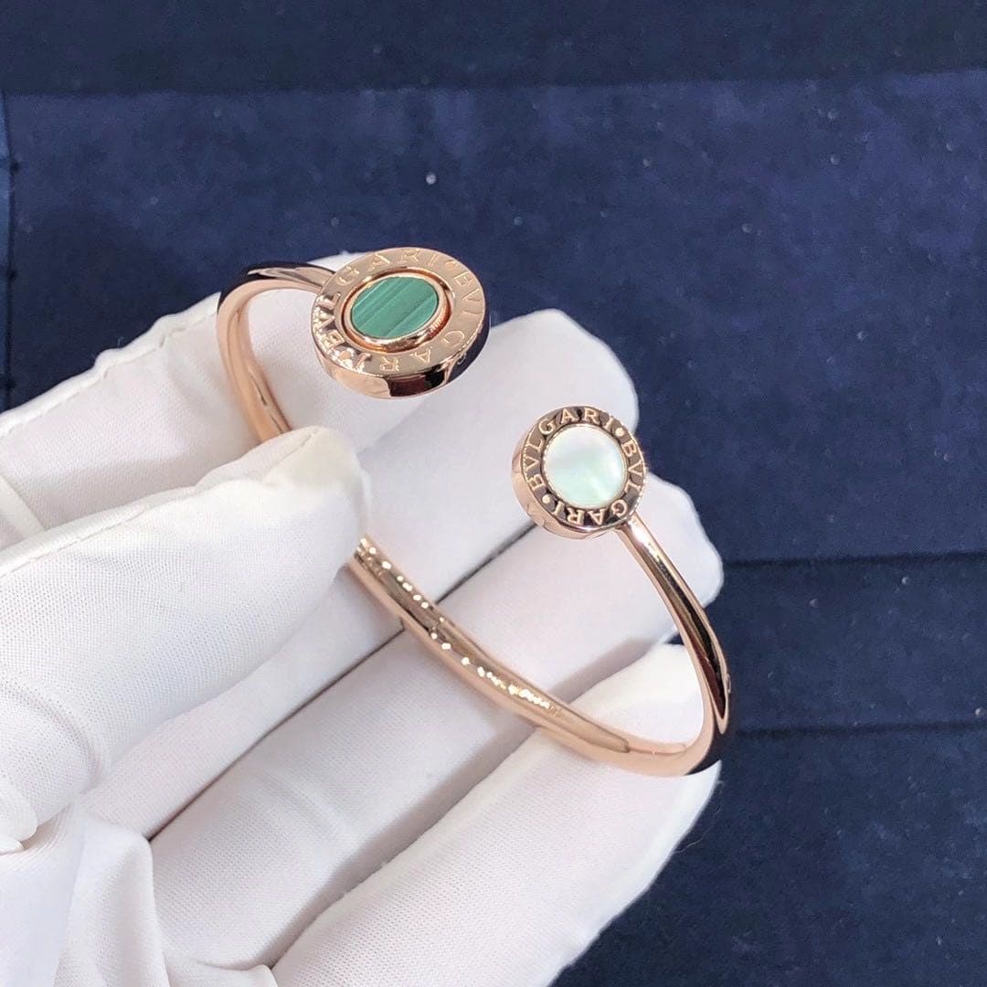 Браслет Bulgari BVLGARI розовое золото, перламутр, малахит, черный оникс 5
