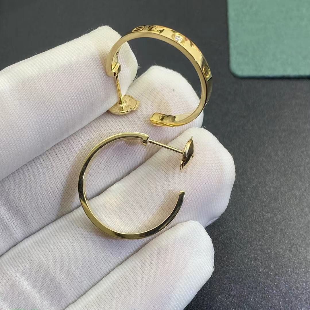 Серьги Cartier, золото 585 пробы, 0,04ct 3