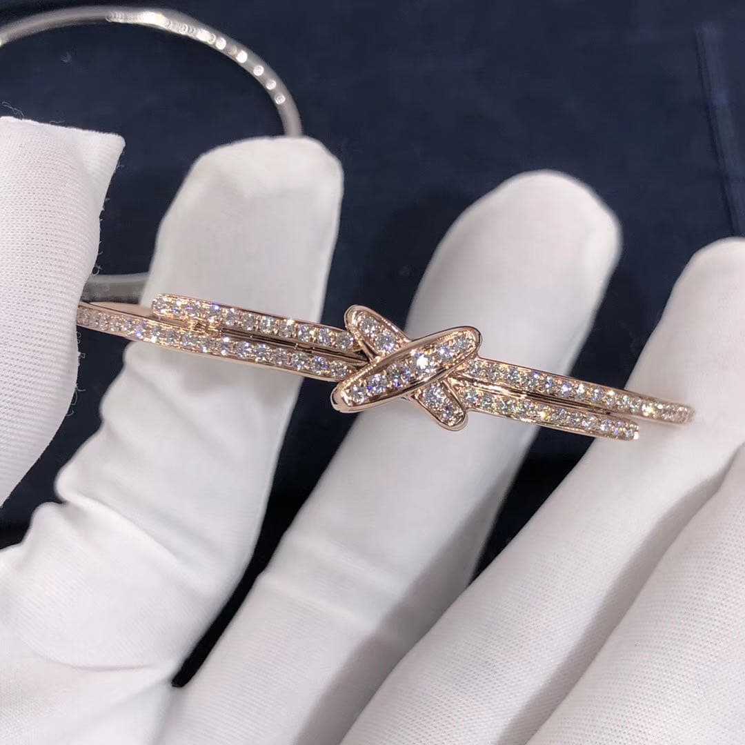 Браслет Chaumet Premiers Liens розовое золото, бриллианты