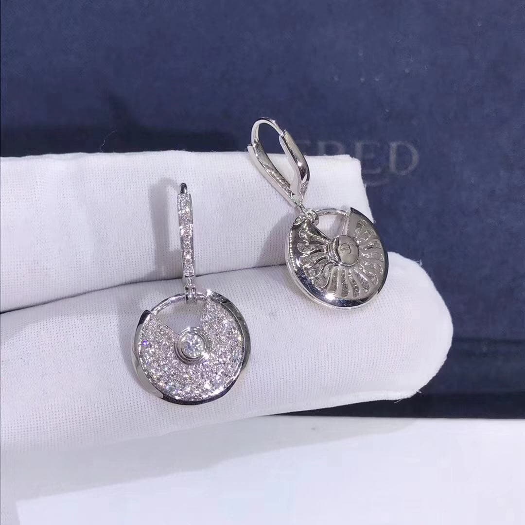 Серьги Amulette de Cartier белое золото, бриллианты 3
