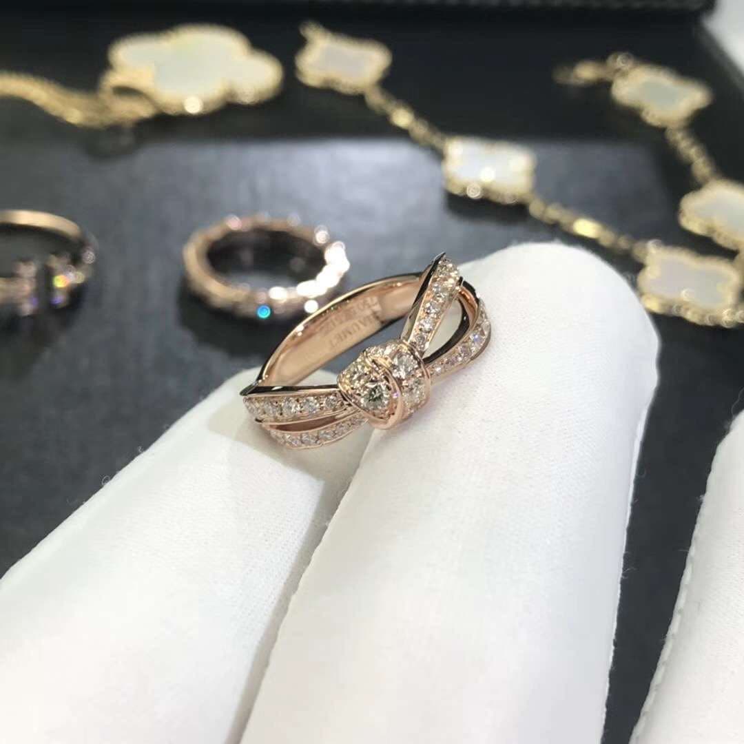Кольцо Chaumet Liens Seduction розовое золото, бриллианты 4