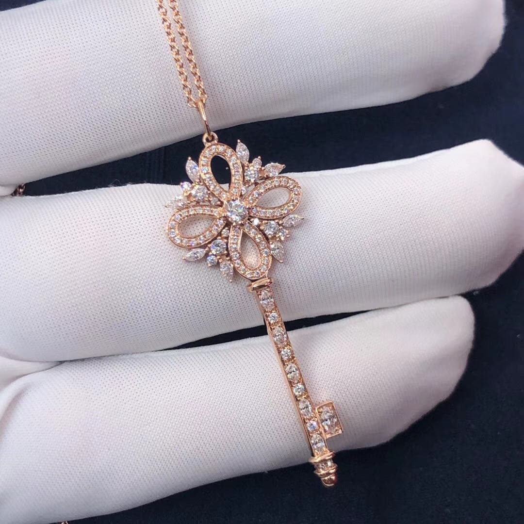 Подвеска Tiffany Victoria Key розовое золото, бриллианты 1