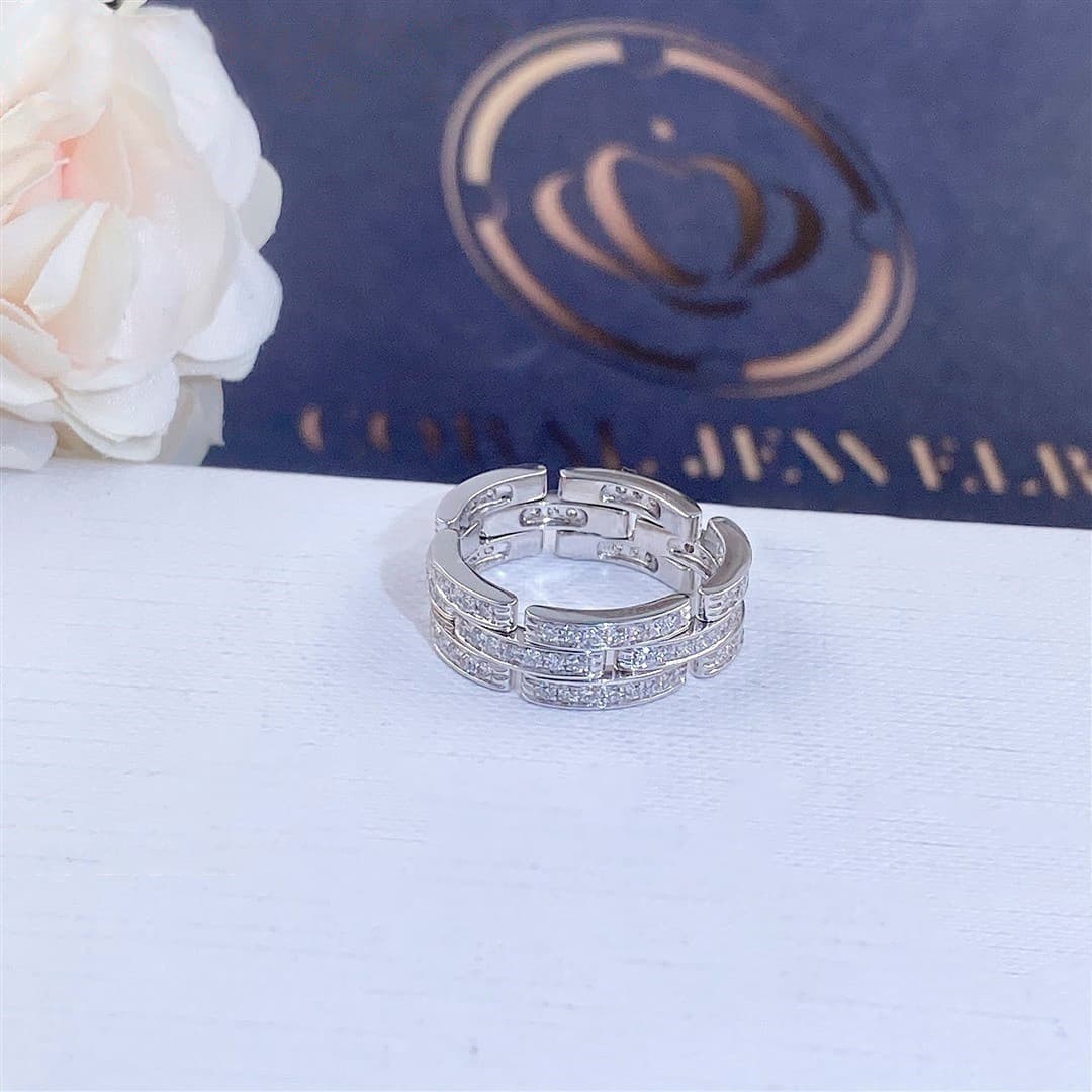 Кольцо Cartier Maillon Panthere из белого золота, 1,71ct 1