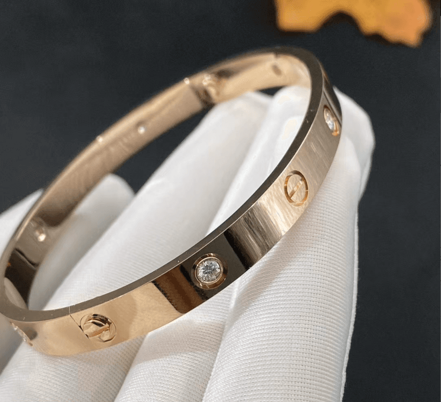 Браслет Cartier Love 6 бриллиантов, желтое золото 3