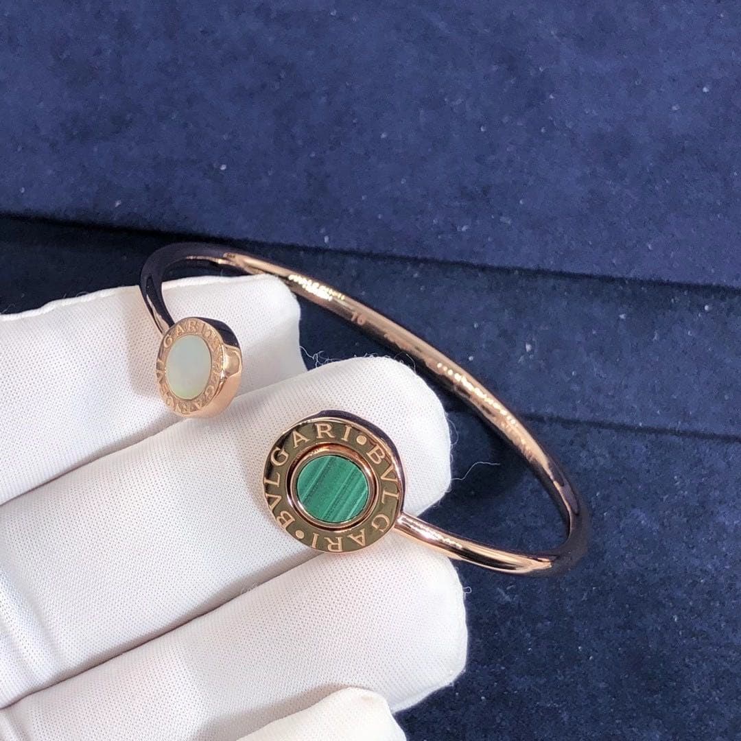 Браслет Bulgari BVLGARI розовое золото, перламутр, малахит, черный оникс 4