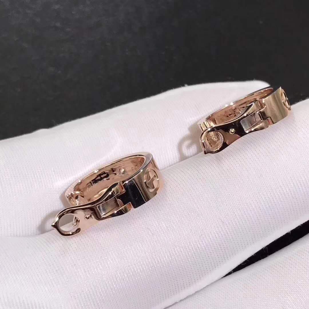 Серьги Cartier Love, розовое золото 0,07 ct