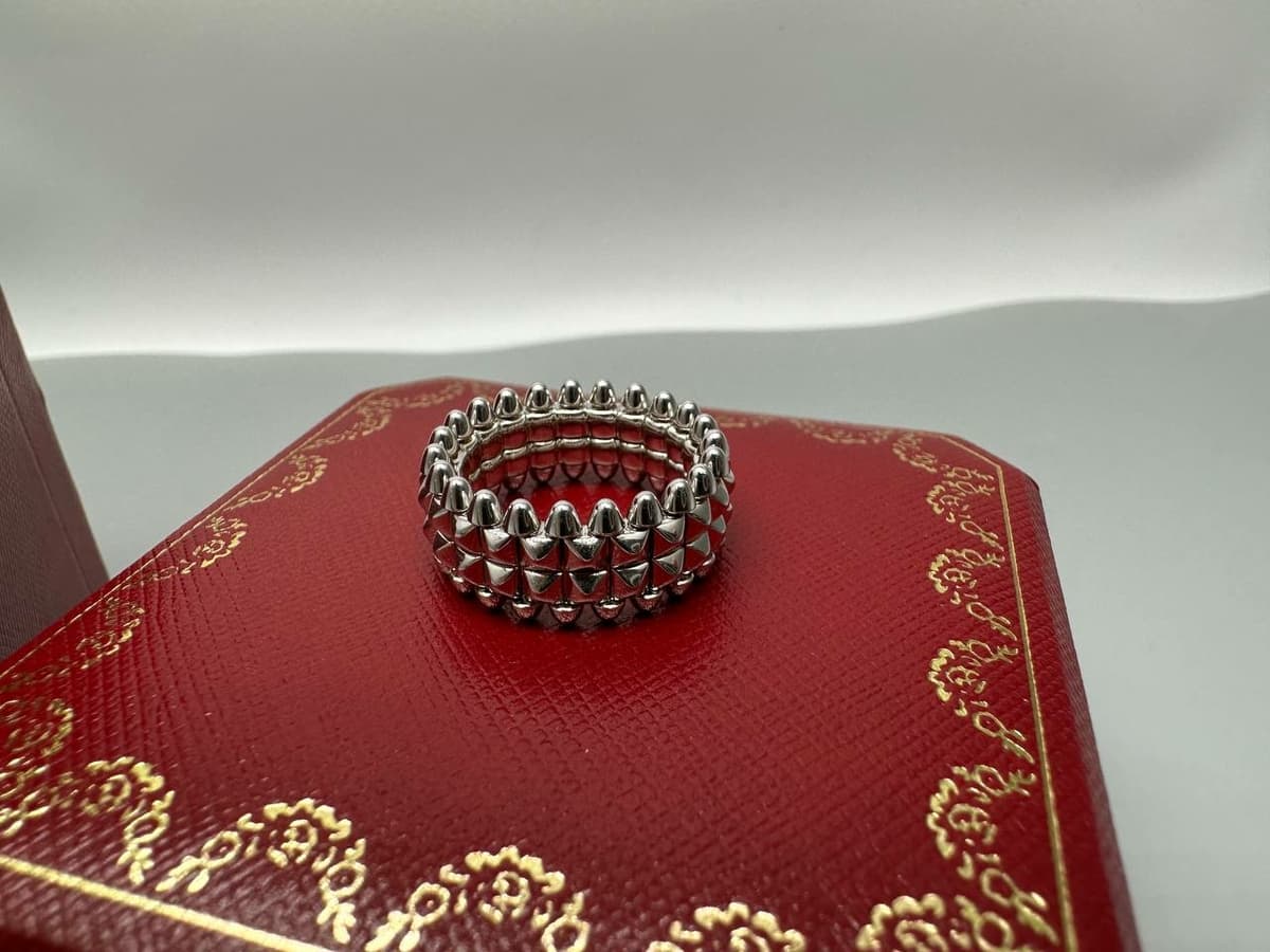 Кольцо Clash de Cartier, два ряда, белое золото 3