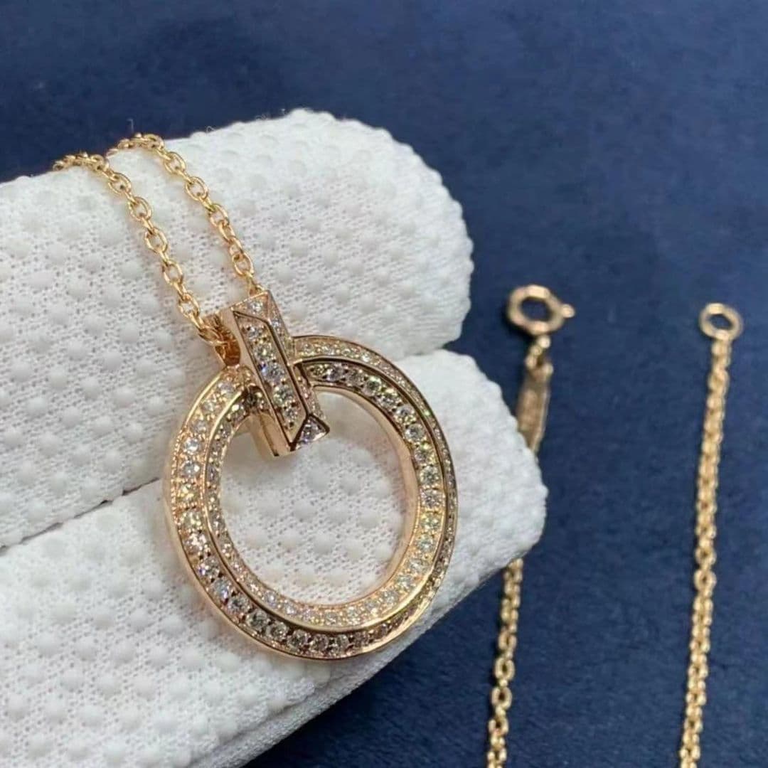 Круглая подвеска с бриллиантами 0,54 ct 1