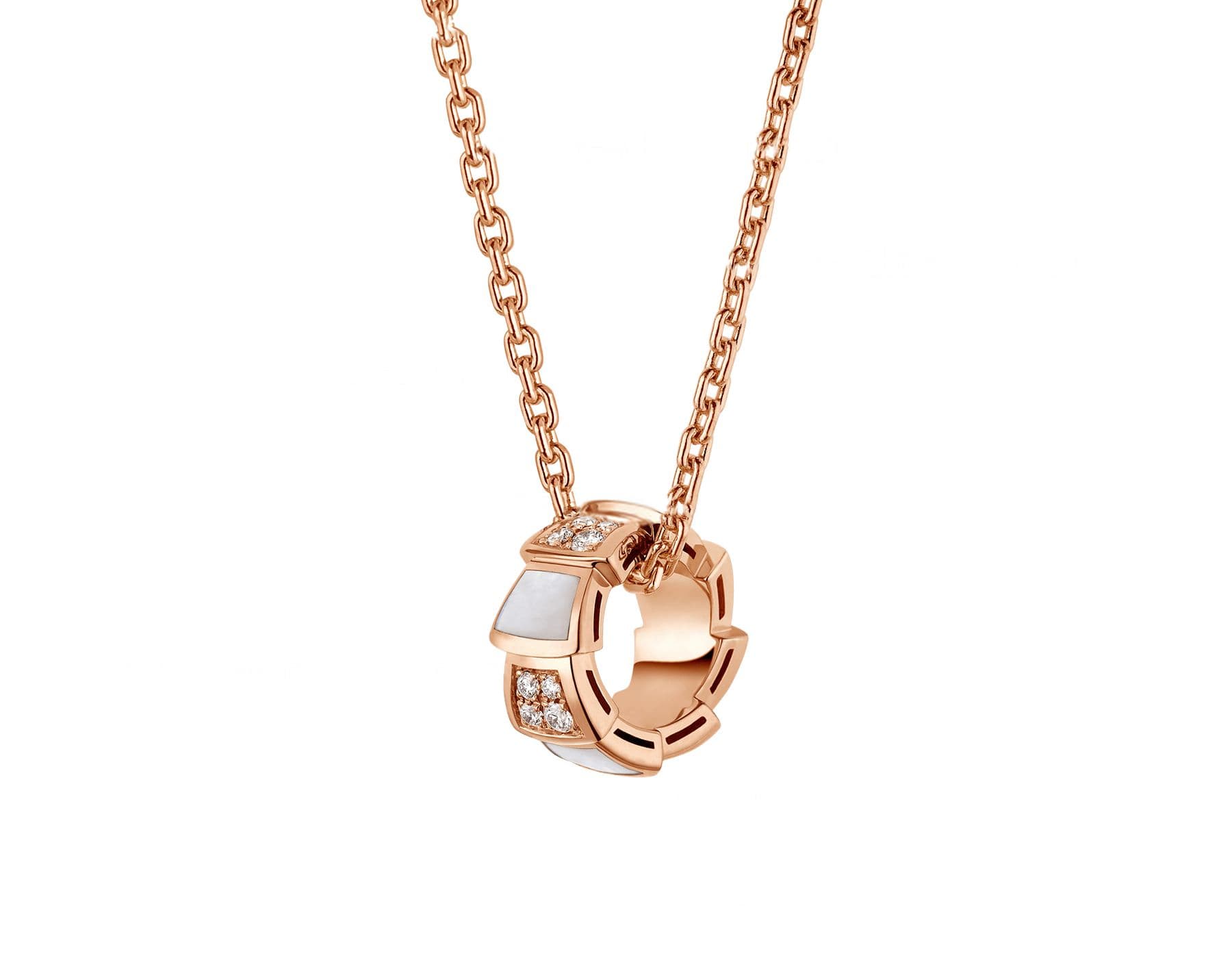 Колье Bvlgari Serpenti Viper, розовое золото 1