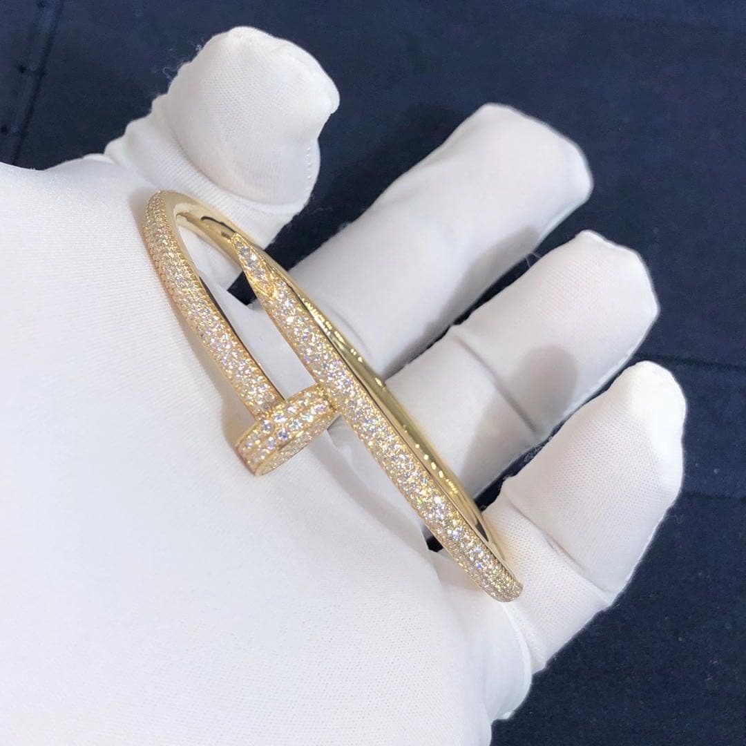 Браслет Cartier Juste Un Clou классическая модель желтое золото, бриллианты 6