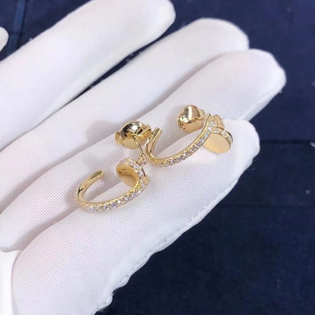 Серьги Cartier Juste Un Clou желтое золото, бриллианты 4
