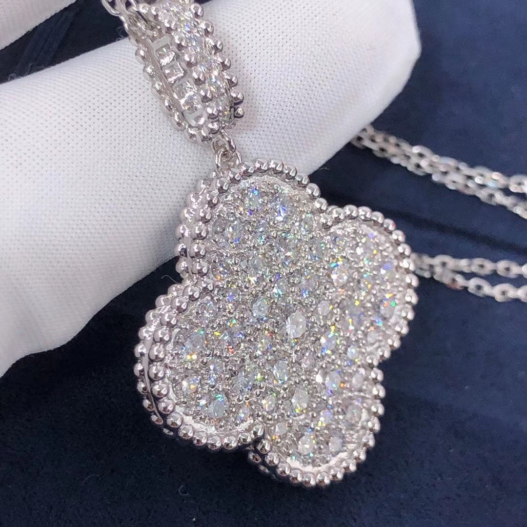 Подвеска Van Cleef & Arpels Magic Alhambra белое золото, бриллианты 5