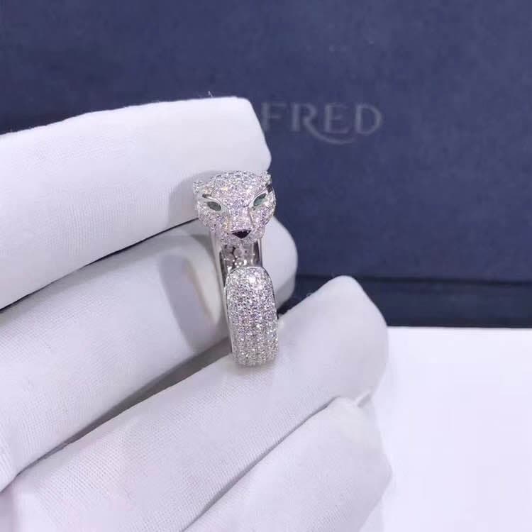 Кольцо Panthère de Cartier бриллианты, белое золото 5