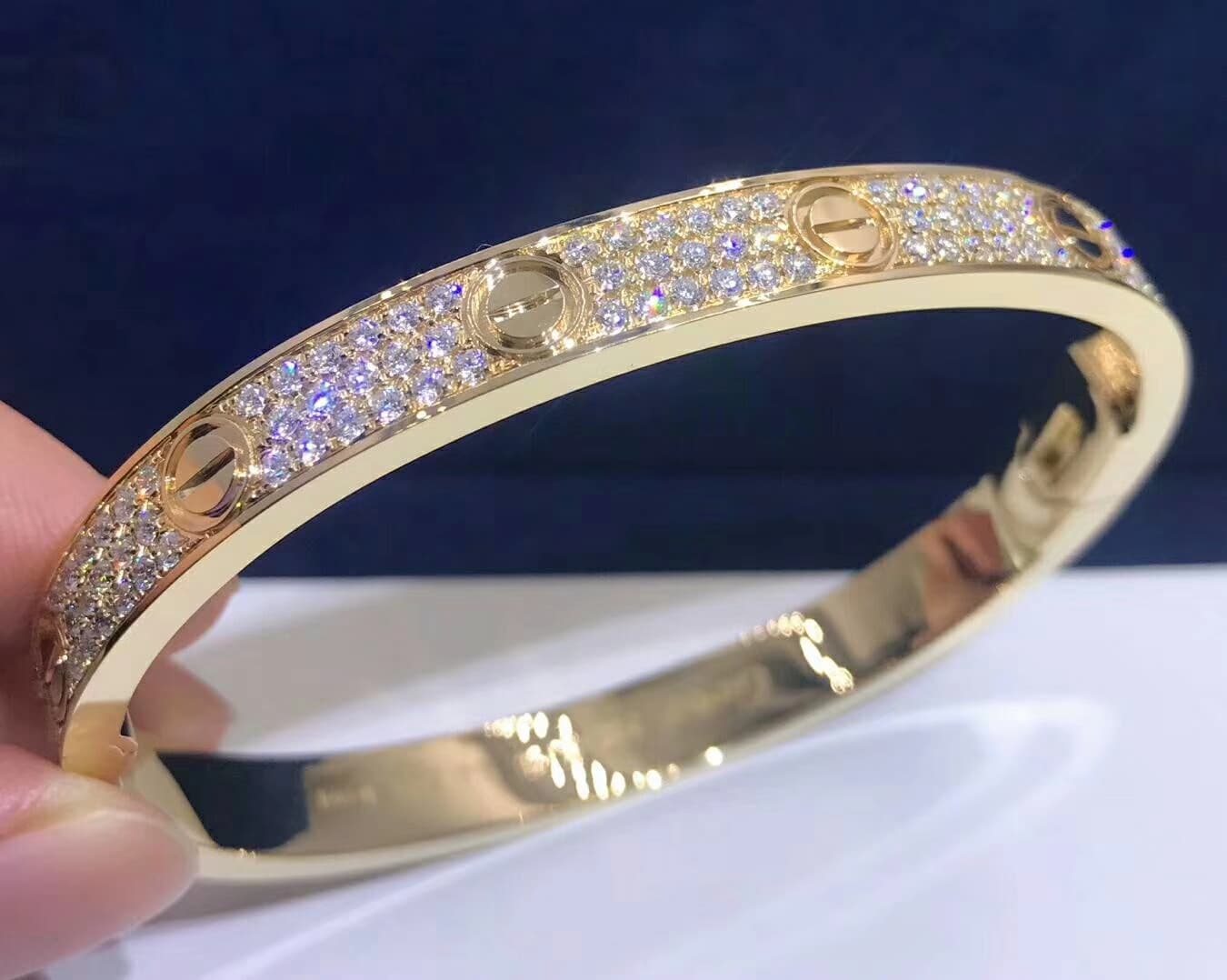 Браслет Cartier Love с бриллиантовым паве 2ct 2