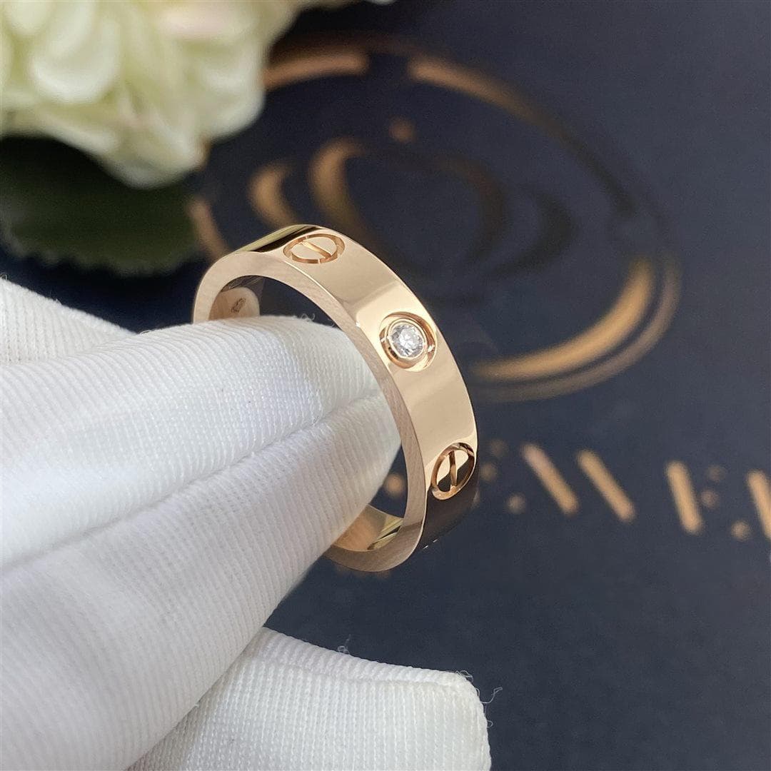 Обручальное кольцо Cartier Love, розовое золото 4