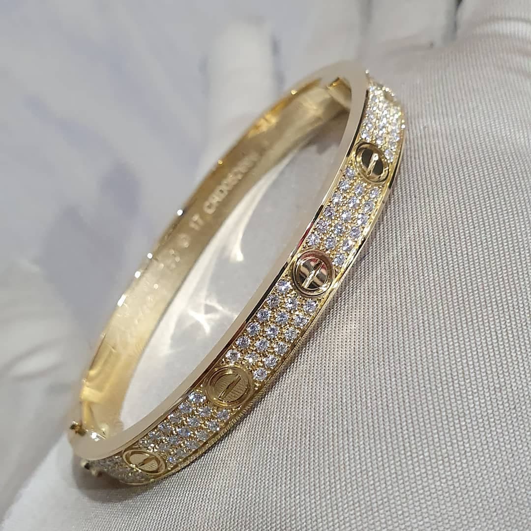Браслет Cartier, золото, бриллианты 1,99 ct 2
