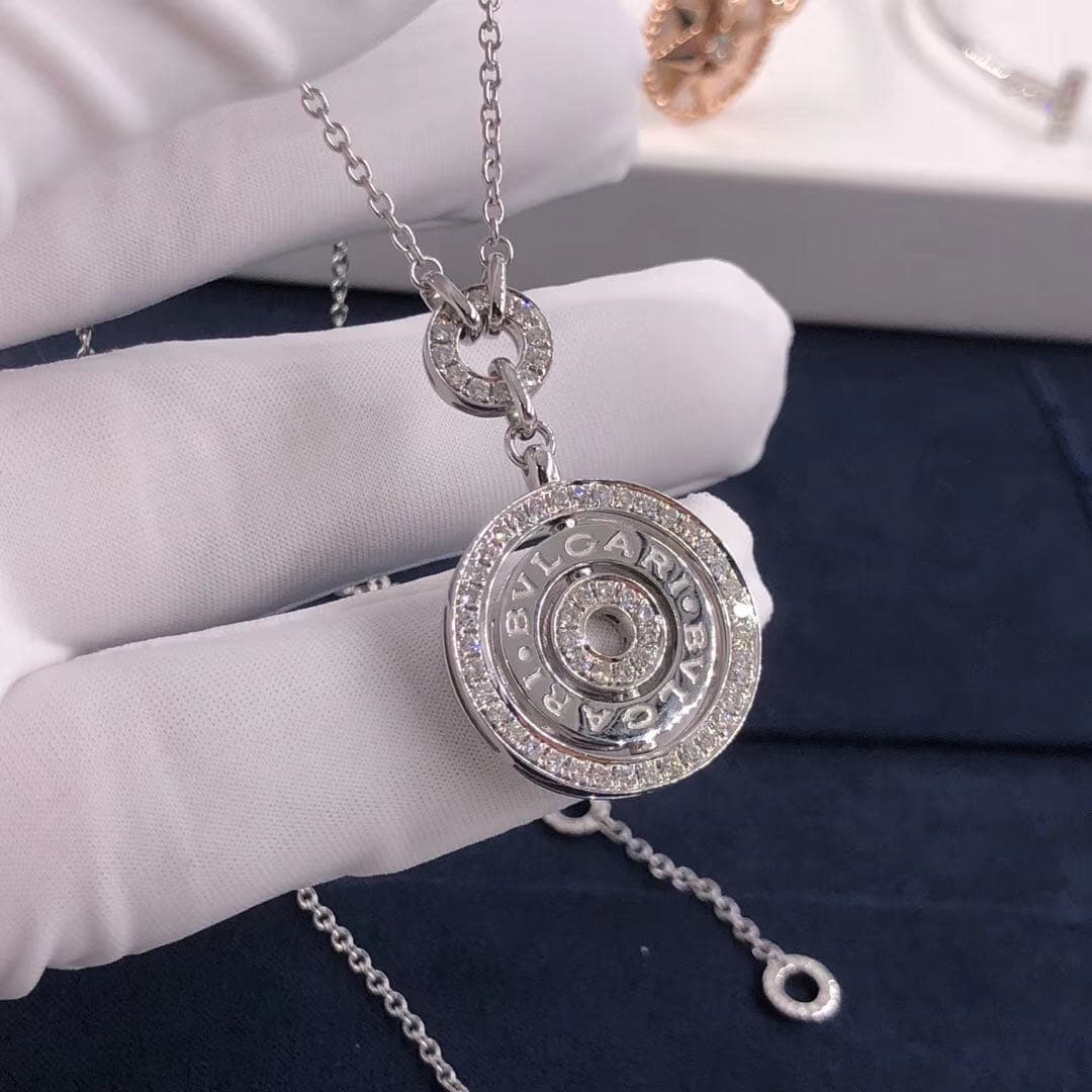 Колье Bulgari Circles Astrale Diamond белое золото 5