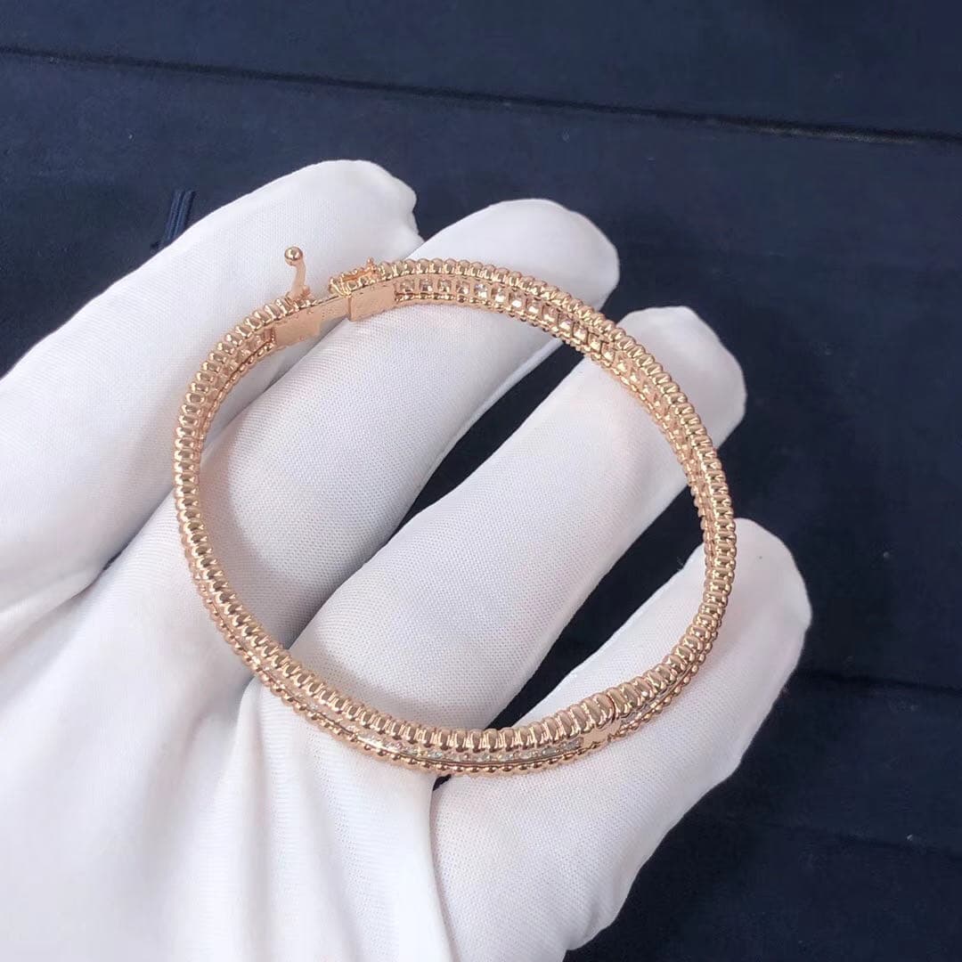 Браслет Van Cleef Perlée Diamonds розовое золото, бриллианты 7
