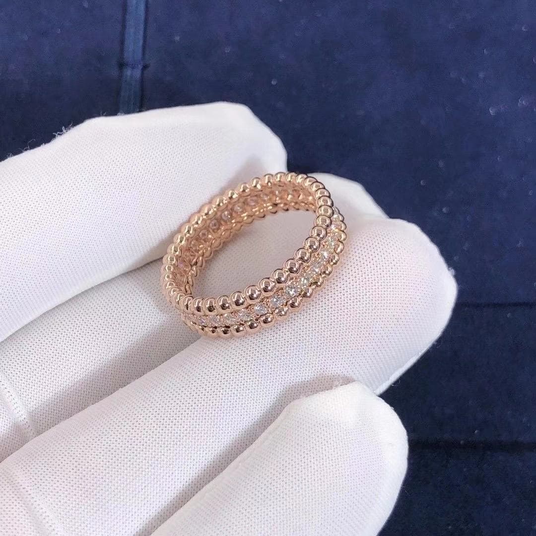 Кольцо Van Cleef & Arpels Perlée розовое золото, бриллианты 3