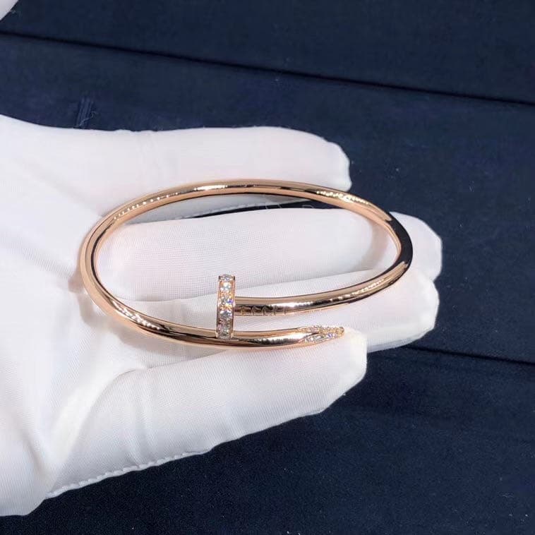 Браслет Cartier Juste Un Clou классическая модель розовое золото, бриллианты 2
