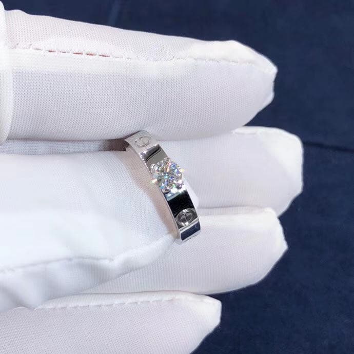Кольцо для помолвки Cartier Love 1 бриллиант, белое золото 5