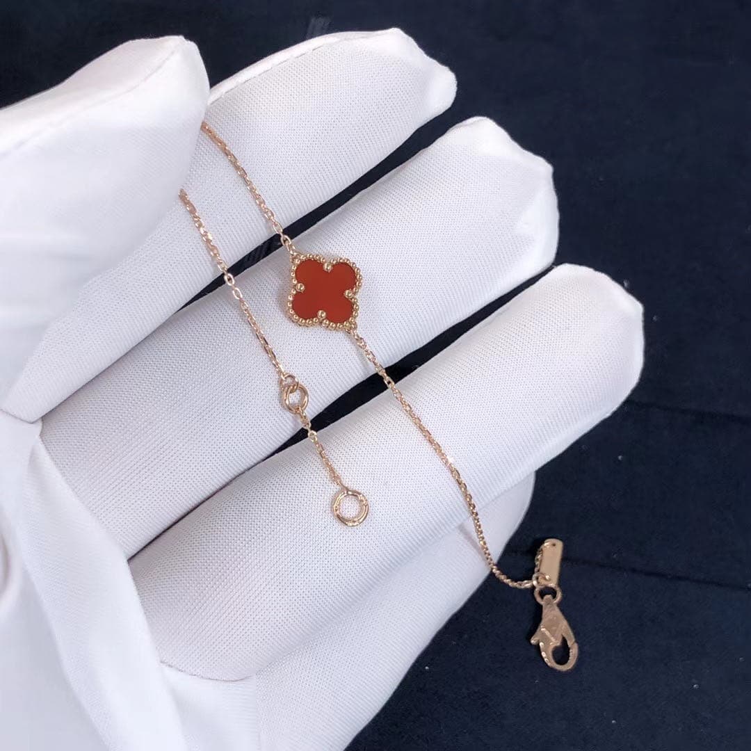 Браслет Van Cleef & Arpels Sweet Alhambra сердолик, желтое золото 3
