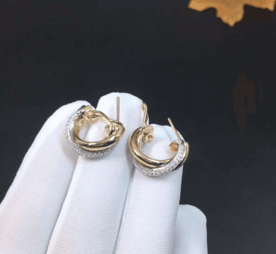 Серьги Cartier Trinity 0.8ct 1