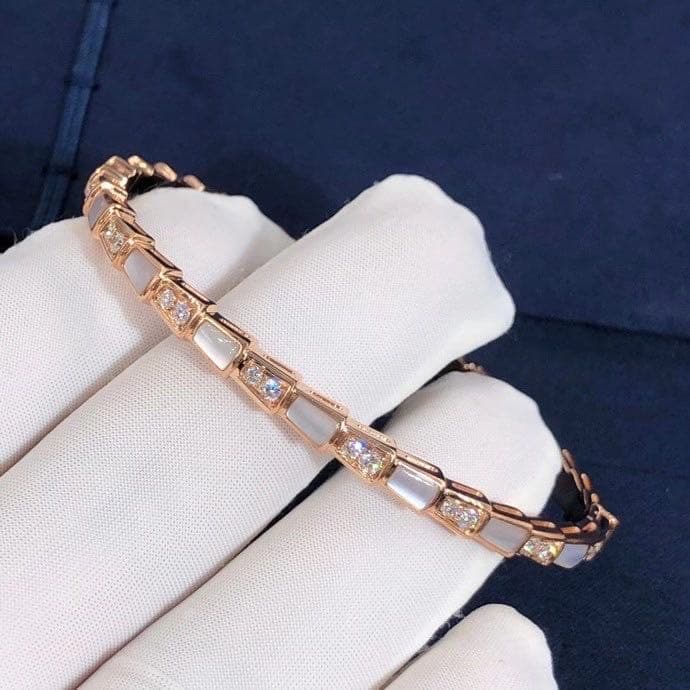 Браслет Bulgari Serpenti розовое золото, бриллианты, перламутр 3