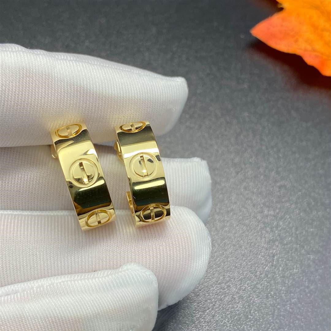 Золотые серьги Cartier Love 2