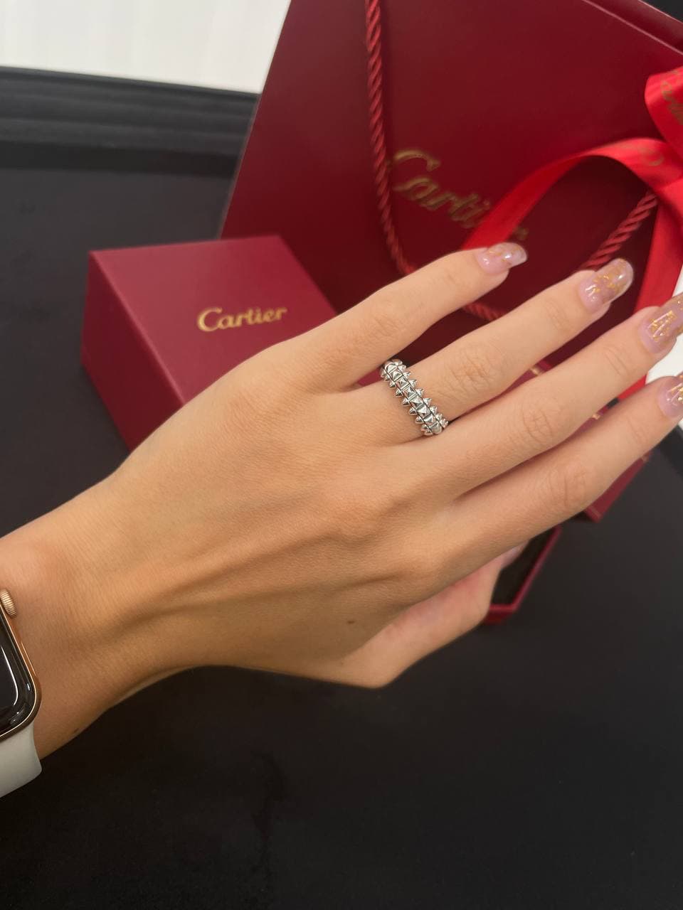 Кольцо Cartier Clash белое золото 3