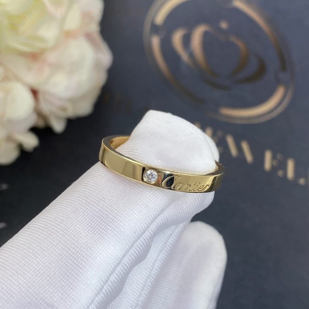 Кольцо Cartier C de Cartier, желтое золото, 0,03ct 2