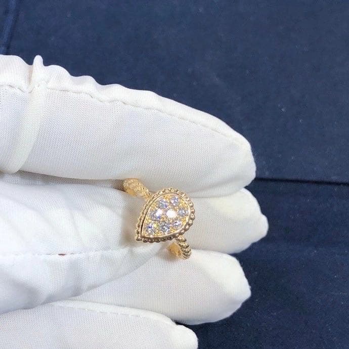 Кольцо Boucheron Serpent Bohème мотив маленького размера желтое золото, бриллианты 5