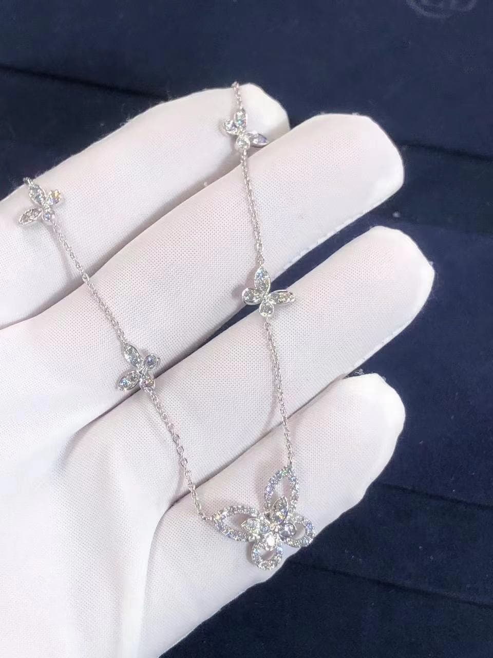 Колье Graff Multi Butterfly Silhouette бриллианты, белое золото 6