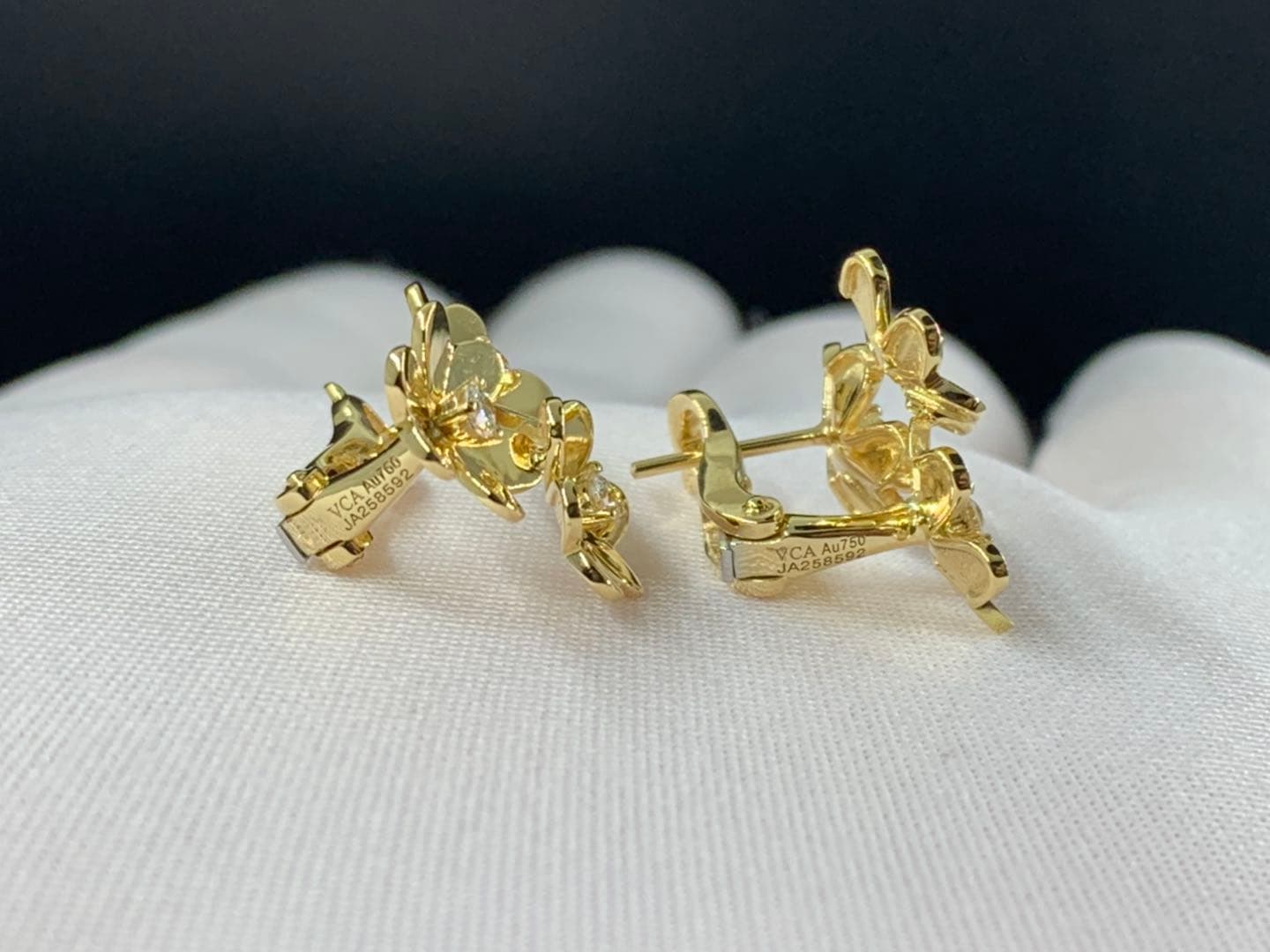 Серьги Frivole Van Cleef & Arpels бриллианты, желтое золото 4