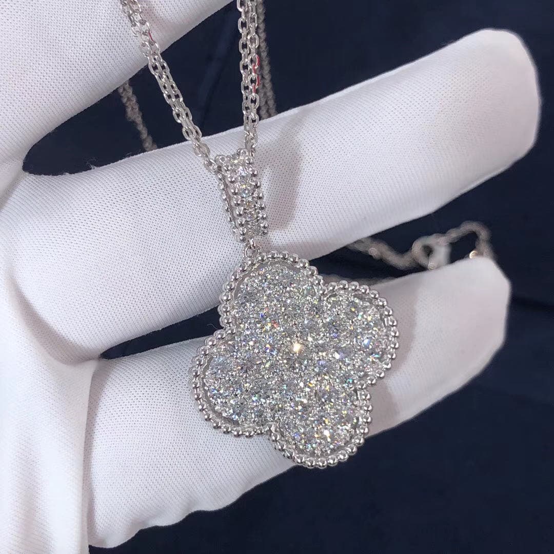 Подвеска Van Cleef & Arpels Magic Alhambra белое золото, бриллианты 7