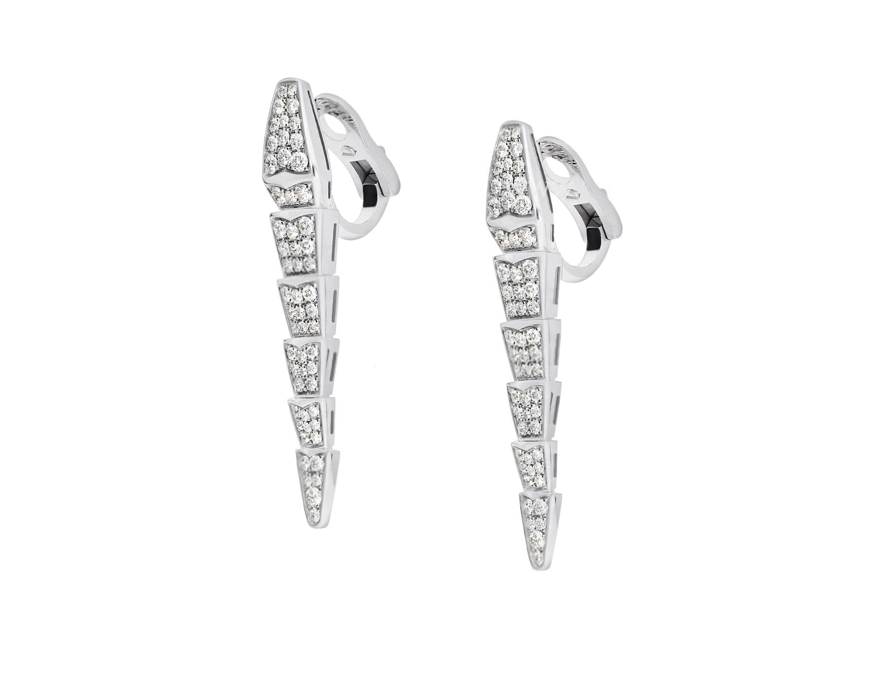 Серьги Bvlgari Serpenti Viper, белое золото